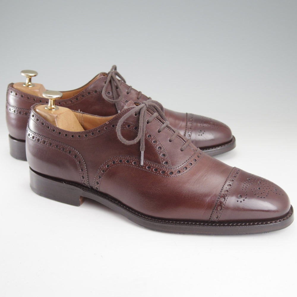 極上★チャーチ 80F/UK8【定価￥192,500-★純正シューツリー付き/ディプロマット/DIPLOMAT】173ラスト/セミブローグ/濃茶/Church's★o791
