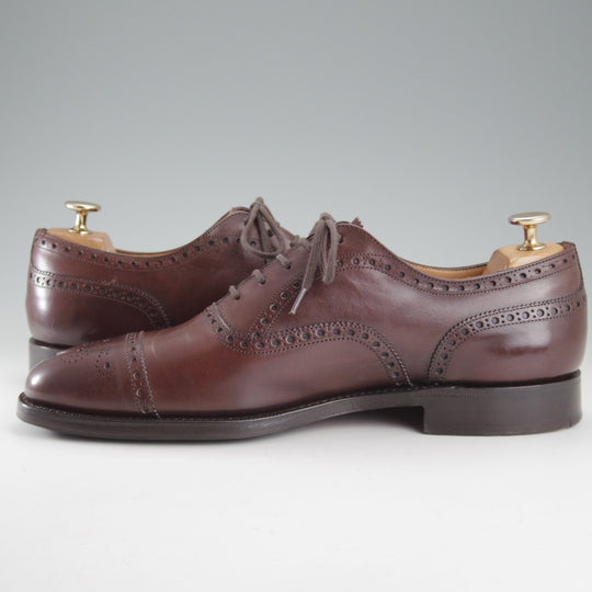 極上★チャーチ 80F/UK8【定価￥192,500-★純正シューツリー付き/ディプロマット/DIPLOMAT】173ラスト/セミブローグ/濃茶/Church's★o791