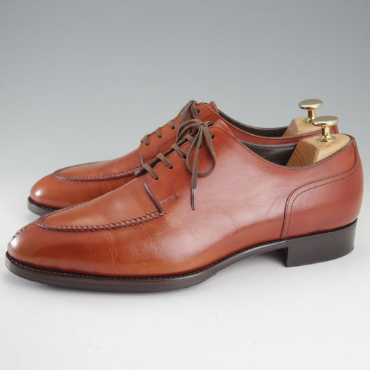 極上★三陽山長 SIZE 8.5【定価￥121,000-★純正シューツリー付き/勘三郎】R2010ラスト/Uチップ/茶/KANZABURO/Sanyo Yamacho★o792