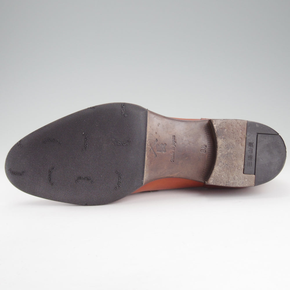 極上★三陽山長 SIZE 8.5【定価￥121,000-★純正シューツリー付き/勘三郎】R2010ラスト/Uチップ/茶/KANZABURO/Sanyo Yamacho★o792