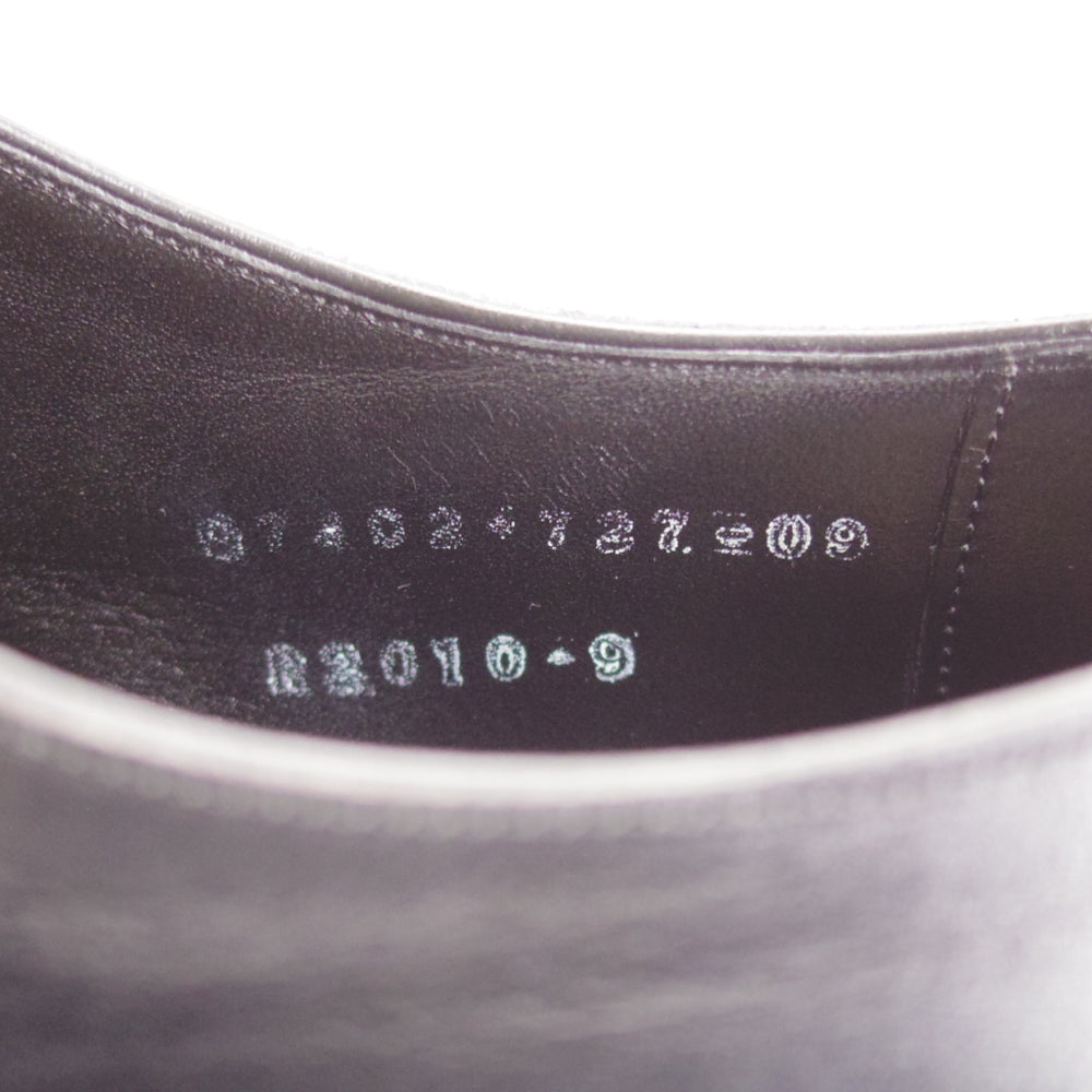 極上★三陽山長 SIZE 9【定価￥132,000-★純正シューツリー付き/匠 友二郎/R2010ラスト】ストレートチップ/カーフ/黒/メンズ★o793