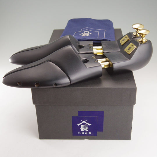 極上★三陽山長 SIZE 9【定価￥132,000-★純正シューツリー付き/匠 友二郎/R2010ラスト】ストレートチップ/カーフ/黒/メンズ★o793