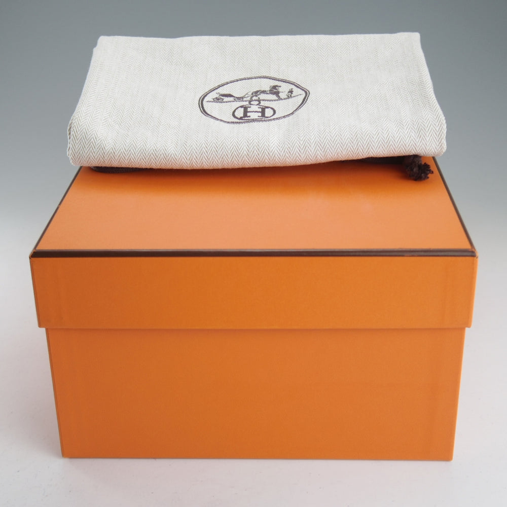 極美品★(伊製)HERMES/エルメス SIZE 41.5【定価￥200,200-★MEZZO/メッゾ/コインローファー】ポリッシュレザー/黒/メンズ★o788