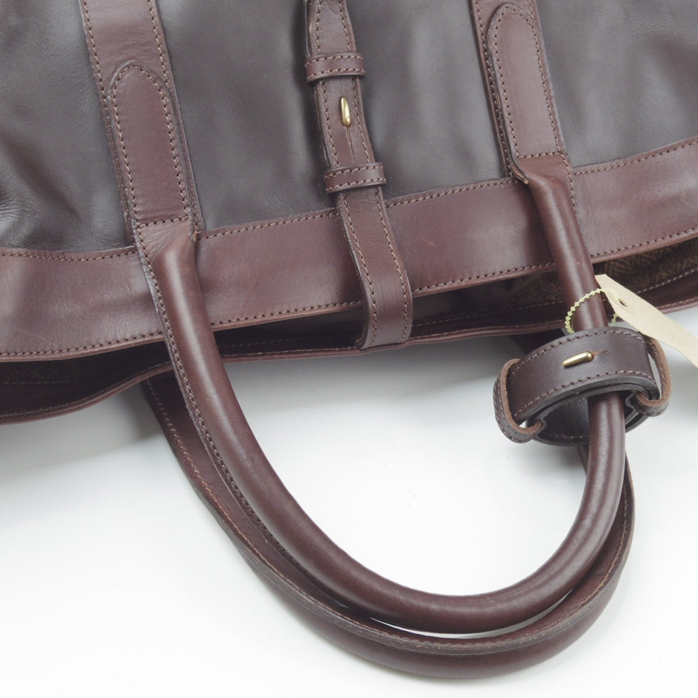 ほぼ展示品程度★チャーチ【貴重★レザー/2WAY/トートバッグ】ショルダー/メンズ/ビジネス/ユニセックス/濃茶/革/鞄/Church's★p561