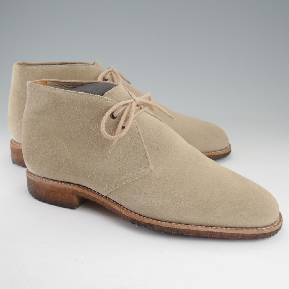 極上★チャーチ 75F/UK7.5【定価￥156,200-★SAHARA 3/81ラスト/チャッカブーツ】サハラ/スエード/薄茶/メンズ/Church's★o795