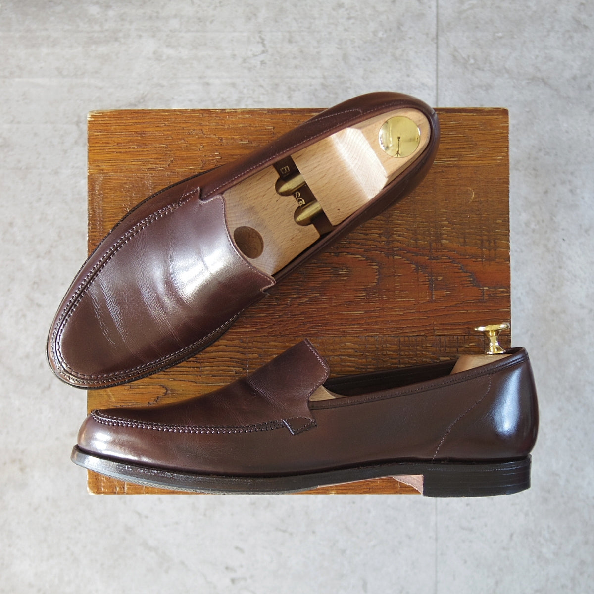 【未使用】CROCKETT&JONES 9E ローファー クロケット 革靴 クロケット&ジョーンズ 9E【BROOKLYN/バーニーズNY別注】 | 高級中古