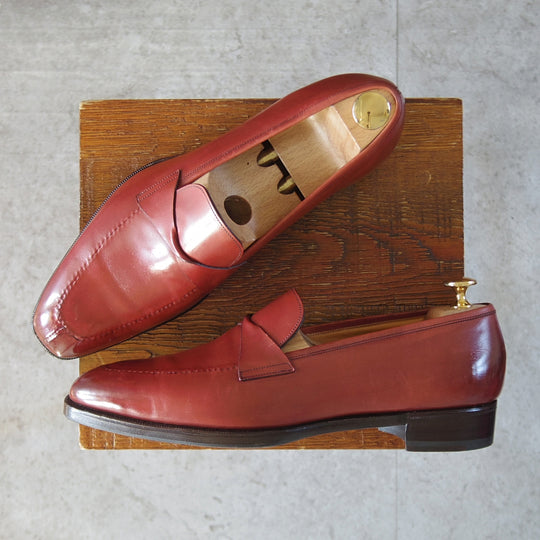 極上★(英)ガジアーノ&ガーリング 7E【定価￥308,000-★ANTIBES/アンティーブス】KN14ラスト/ローファー/赤茶/GAZIANO&GIRLING★o264