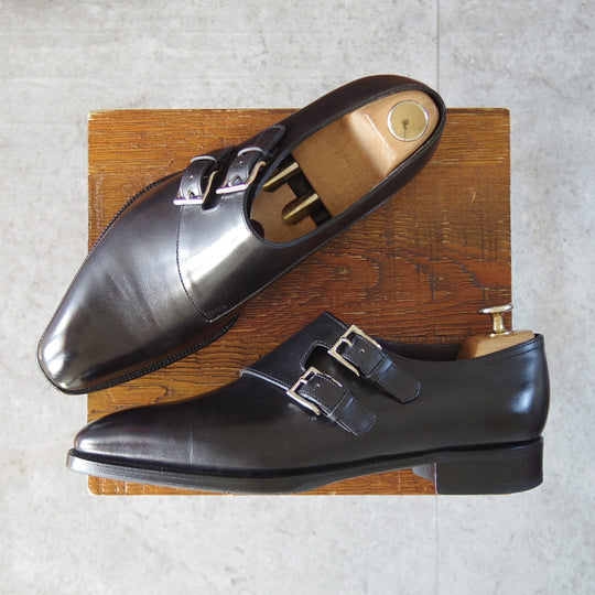 極上★ジョンロブ 6.5E【定価￥344,300-★プレステージライン/CHAPEL/8000ラスト】ダブルモンク/カーフ/黒/メンズ/JOHN LOBB★o268