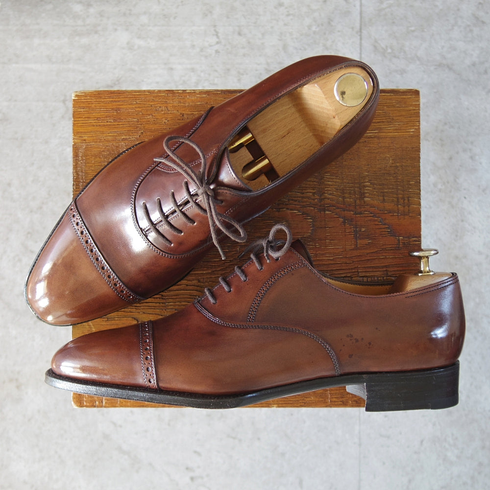 未使用★ジョンロブ 8.5E【デッドストック品★8695ラスト仕様のPHILIP/フィリップ】プレステージライン/カーフ/茶/JOHN LOBB★o272