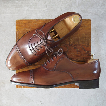 未使用★ジョンロブ 8.5E【デッドストック品★8695ラスト仕様のPHILIP/フィリップ】プレステージライン/カーフ/茶/JOHN LOBB★o272