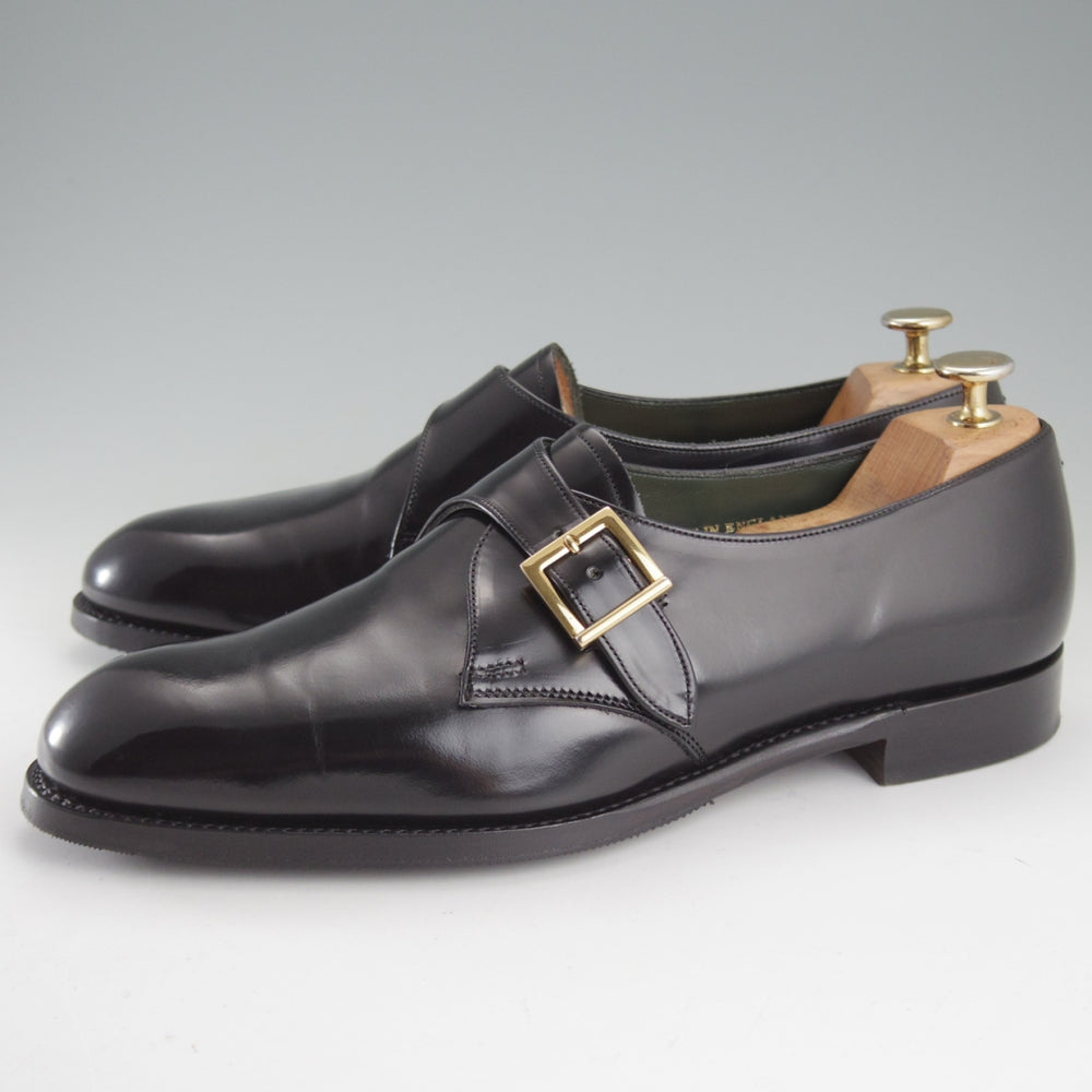 極美品★(英)チーニー 8F【貴重★BROMLEY/ナノユニバース別注】125ラスト/モンクストラップ/ポリッシュレザー/黒/メンズ/CHEANEY★o798