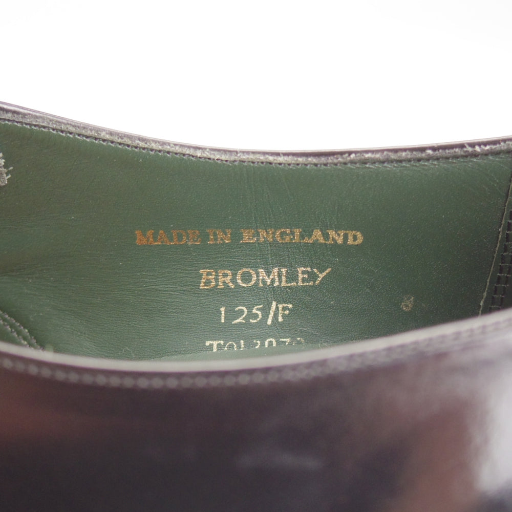 極美品★(英)チーニー 8F【貴重★BROMLEY/ナノユニバース別注】125ラスト/モンクストラップ/ポリッシュレザー/黒/メンズ/CHEANEY★o798
