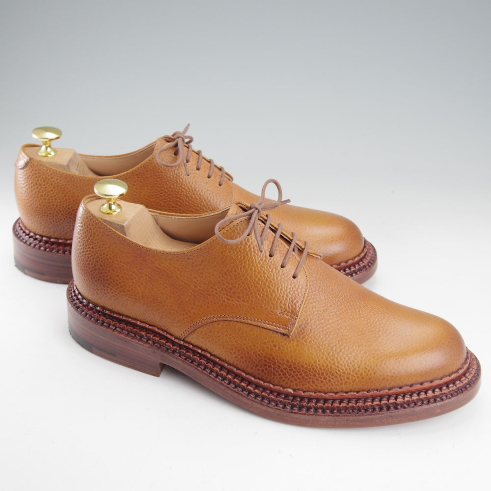 未使用★(英)グレンソン 6.5G【高額★THE TRIPLE WELT/トリプルウェルト】G-ONEライン/プレーントゥ/グレインレザー/薄茶/GRENSON★o260