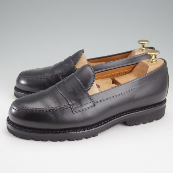 極美品★ジャランスリワヤ SIZE 7【定価￥39,600-★コインローファー/99070】18045ラスト/カーフ/黒/メンズ/JALAN SRIWIJAWA★n758
