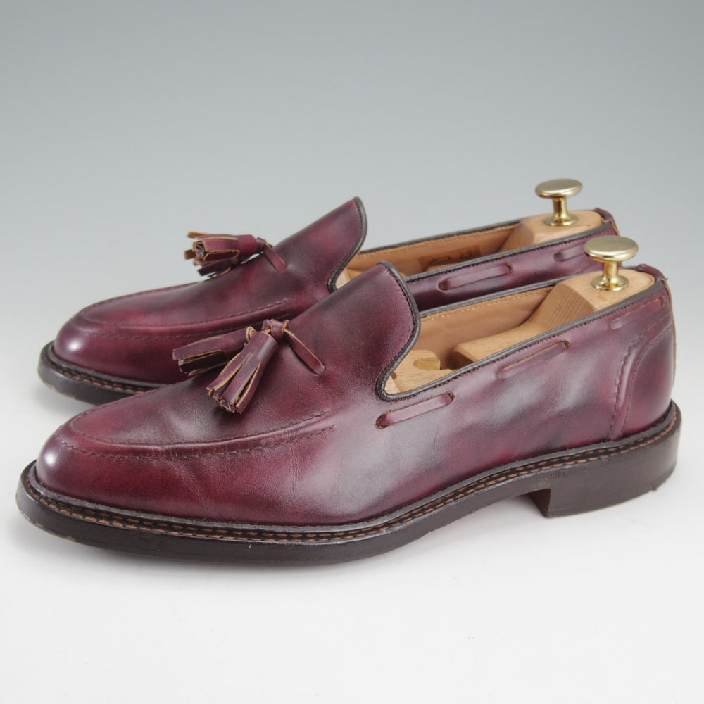 極上★トリッカーズ SIZE 6【現行定価10万円以上★ミュージアムカーフ/ELTON】8011/タッセルローファー/赤茶/メンズ/Tricker's★o261