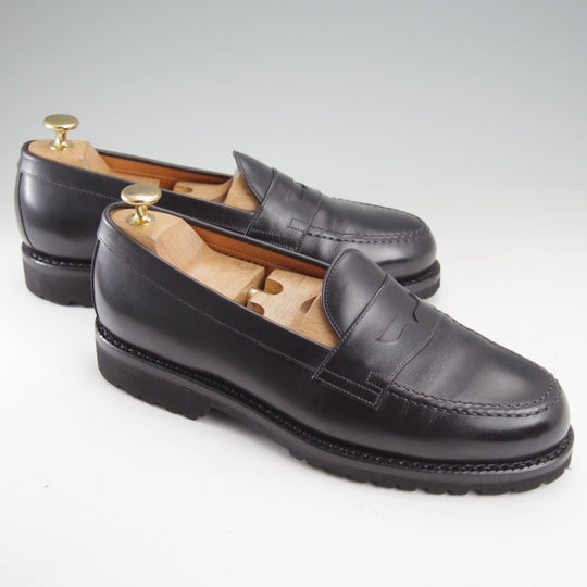 極美品★ジャランスリワヤ SIZE 7【定価￥39,600-★コインローファー/99070】18045ラスト/カーフ/黒/メンズ/JALAN SRIWIJAWA★n758