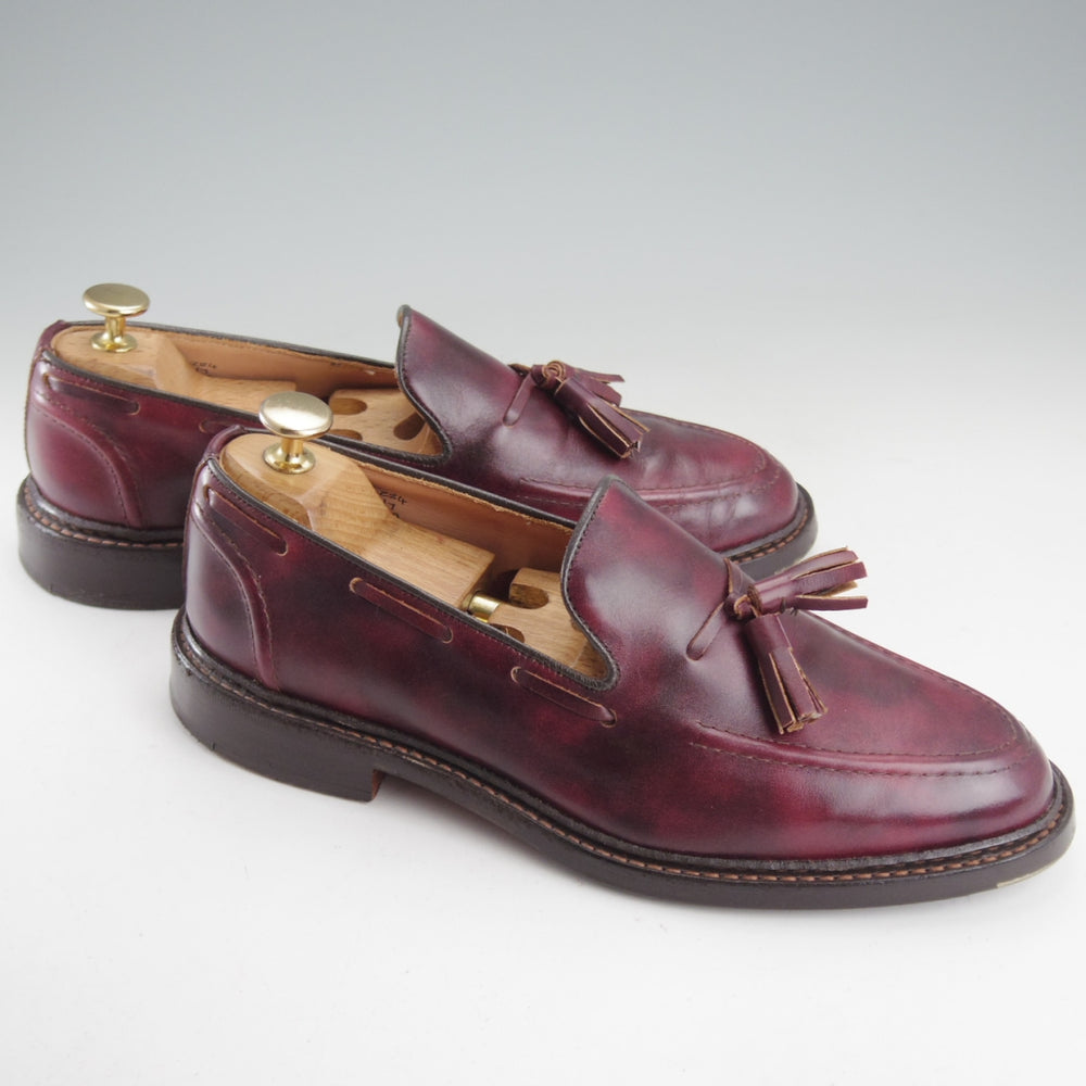 極上★トリッカーズ SIZE 6【現行定価10万円以上★ミュージアムカーフ/ELTON】8011/タッセルローファー/赤茶/メンズ/Tricker's★o261