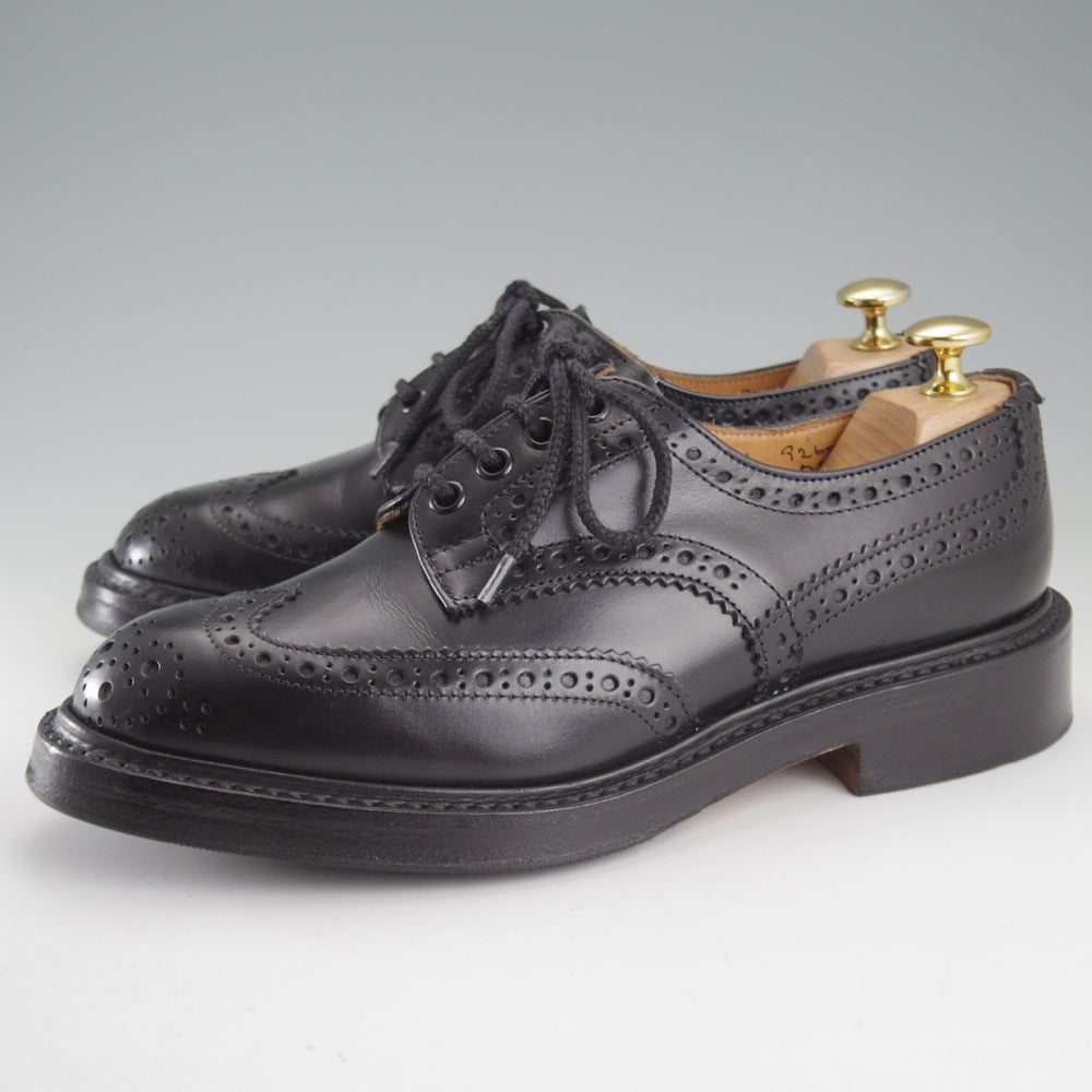 極上★トリッカーズ SIZE 5.5【定価￥132,000-★★BOURTON/バートン】M5633/フルブローグ/カントリーシューズ/黒/Tricker's★o800