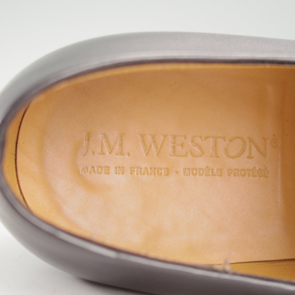 美品★J.M.ウエストン 6.5D【現行定価￥192,500-★純正ツリー付/402/フローラライン】ホールカット/J0ラスト/黒/Weston/ウエストン★o262