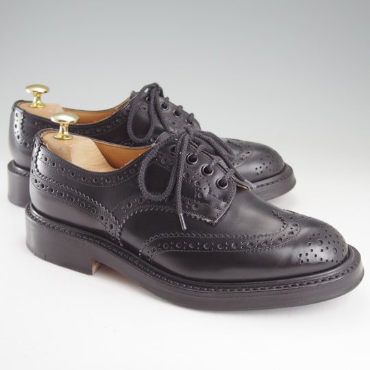 極上★トリッカーズ SIZE 5.5【定価￥132,000-★★BOURTON/バートン】M5633/フルブローグ/カントリーシューズ/黒/Tricker's★o800
