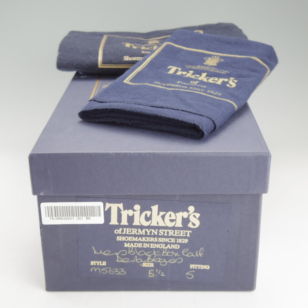 極上★トリッカーズ SIZE 5.5【定価￥132,000-★★BOURTON/バートン】M5633/フルブローグ/カントリーシューズ/黒/Tricker's★o800