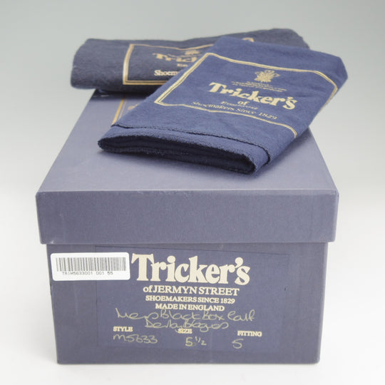 極上★トリッカーズ SIZE 5.5【定価￥132,000-★★BOURTON/バートン】M5633/フルブローグ/カントリーシューズ/黒/Tricker's★o800