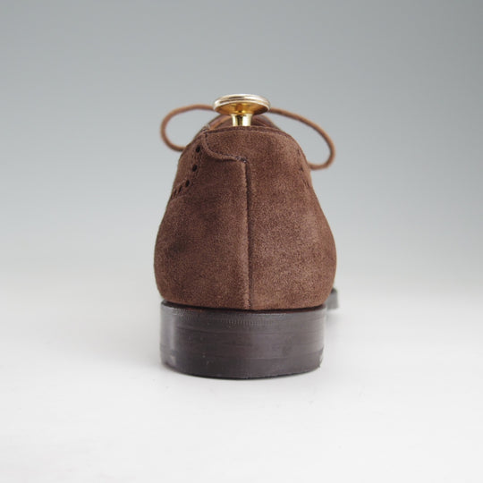極美品★クロケット&ジョーンズ 6E【現行定価10万円以上★AMERSHAM/フルブローグ】スエード/濃茶/メンズ/Crockett&Jones★o801