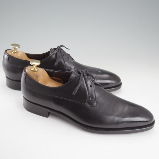 美品★エドワードグリーン 7E【現行定価20万円以上★GROSVENOR/Vフロント】915ラスト/プレーントゥ/カーフ/黒/メンズ/EDWARD GREEN★o266