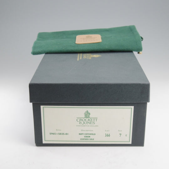 極上★クロケット&ジョーンズ 7E【モデル定価￥107,800-★バーニーズNY別注/SELHURST】366ラスト/コインローファー/紺/メンズ★m227
