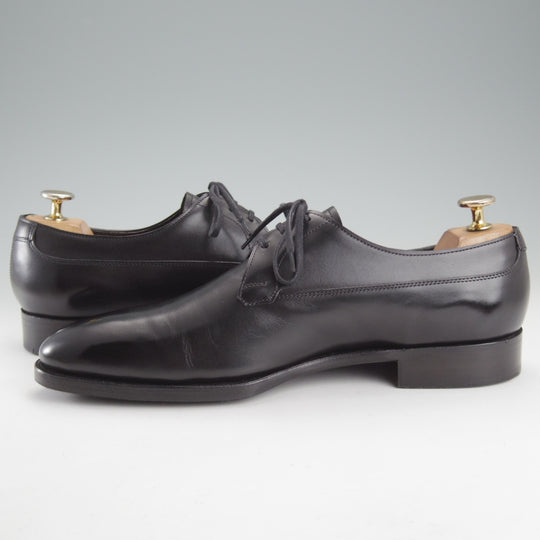 美品★エドワードグリーン 7E【現行定価20万円以上★GROSVENOR/Vフロント】915ラスト/プレーントゥ/カーフ/黒/メンズ/EDWARD GREEN★o266