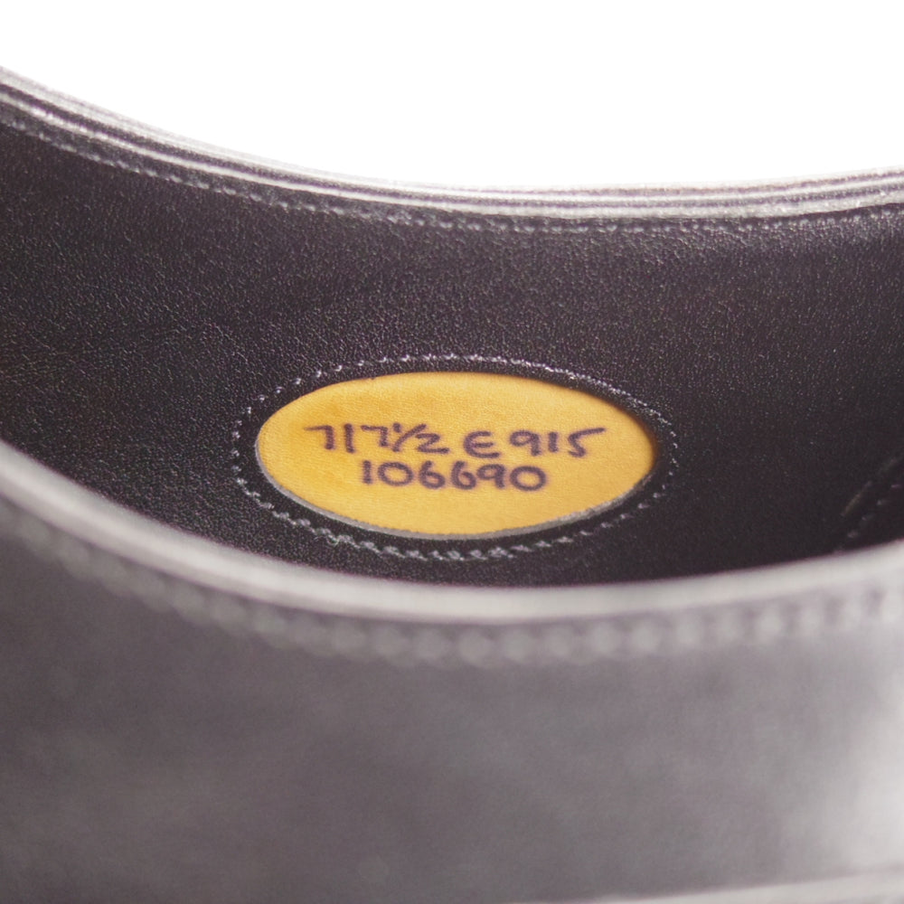 美品★エドワードグリーン 7E【現行定価20万円以上★GROSVENOR/Vフロント】915ラスト/プレーントゥ/カーフ/黒/メンズ/EDWARD GREEN★o266