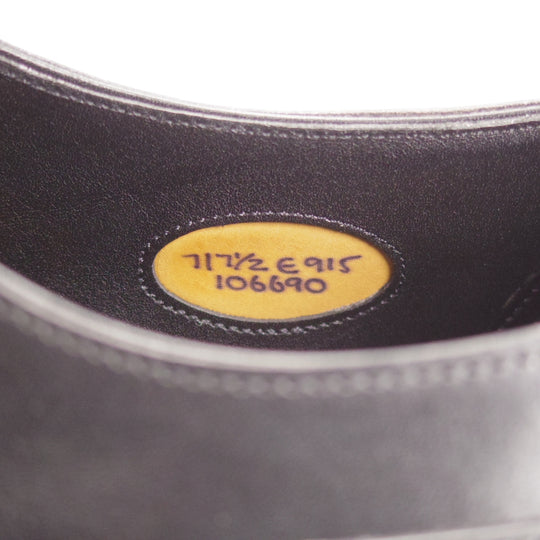 美品★エドワードグリーン 7E【現行定価20万円以上★GROSVENOR/Vフロント】915ラスト/プレーントゥ/カーフ/黒/メンズ/EDWARD GREEN★o266