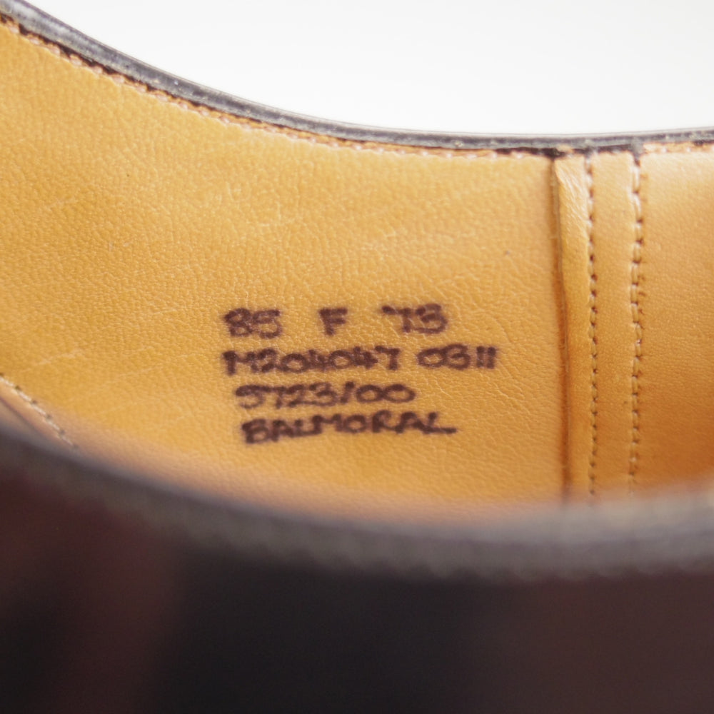 美品★チャーチ 85F/UK8.5【貴重★73ラスト/コンサル同仕様/BALMORAL】ストレートチップ/ポリッシュドバインダーカーフ/黒/Church's★o803
