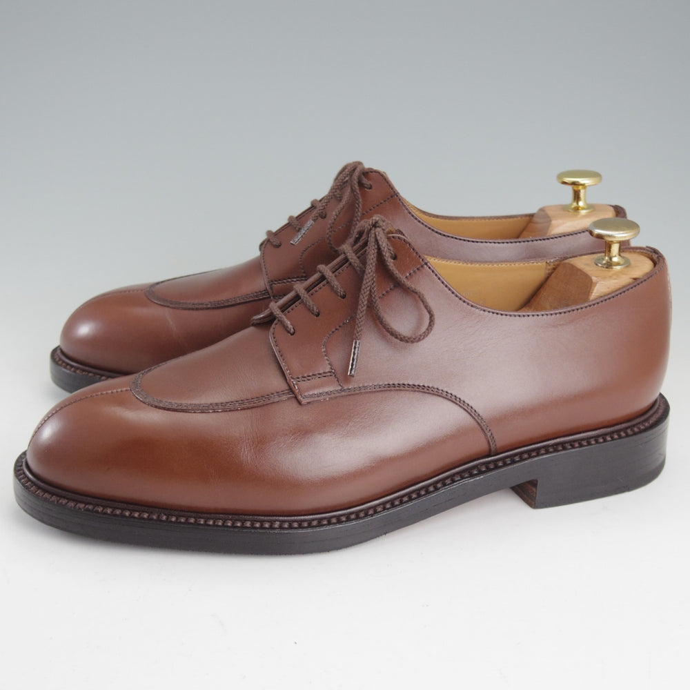 極美品★J.M.ウエストン 7.5E【現行定価￥187,000-★ハーフハント/598】Uチップ/25ラスト/ボックスカーフ/タン/茶/Weston/ウェストン★p393