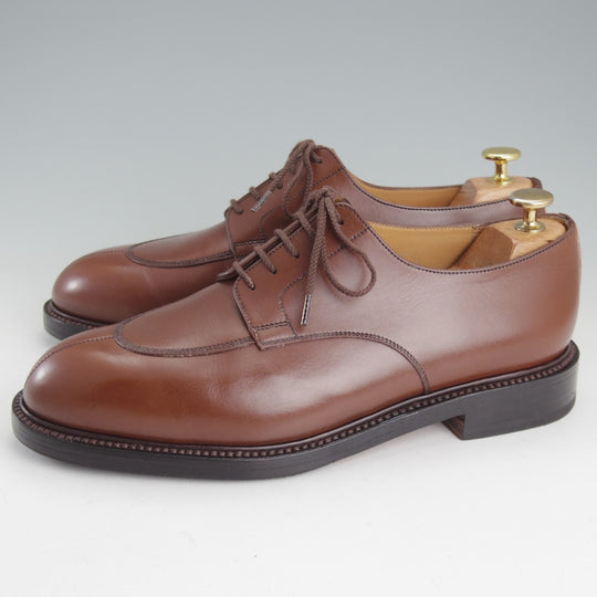 極美品★J.M.ウエストン 7.5E【現行定価￥187,000-★ハーフハント/598】Uチップ/25ラスト/ボックスカーフ/タン/茶/Weston/ウェストン★p393