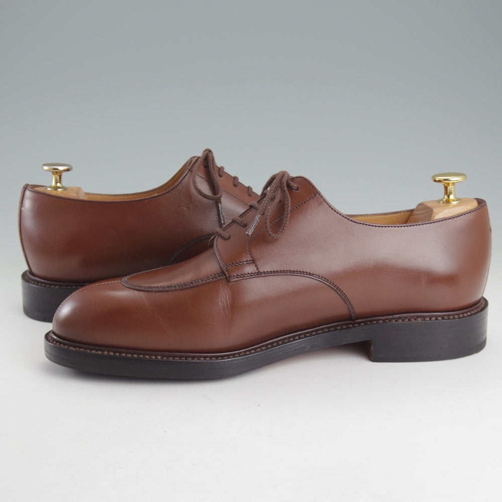 極美品★J.M.ウエストン 7.5E【現行定価￥187,000-★ハーフハント/598】Uチップ/25ラスト/ボックスカーフ/タン/茶/Weston/ウェストン★p393