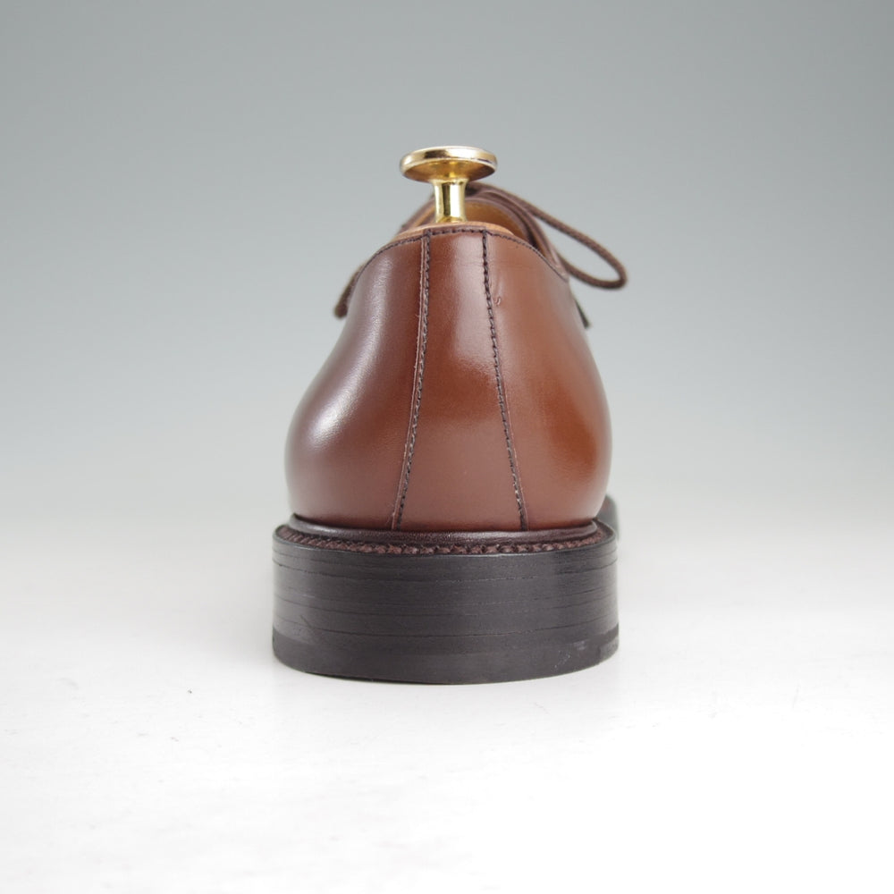 極美品★J.M.ウエストン 7.5E【現行定価￥187,000-★ハーフハント/598】Uチップ/25ラスト/ボックスカーフ/タン/茶/Weston/ウェストン★p393