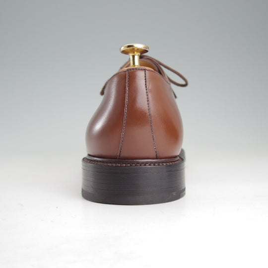 極美品★J.M.ウエストン 7.5E【現行定価￥187,000-★ハーフハント/598】Uチップ/25ラスト/ボックスカーフ/タン/茶/Weston/ウェストン★p393