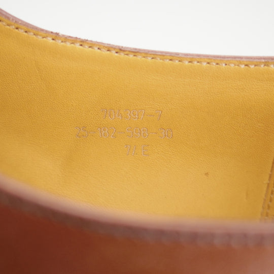 極美品★J.M.ウエストン 7.5E【現行定価￥187,000-★ハーフハント/598】Uチップ/25ラスト/ボックスカーフ/タン/茶/Weston/ウェストン★p393