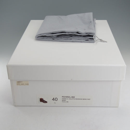 未使用★(伊)F.LLIジャコメッティ SIZE 40【貴重★CULATTA ROVESCIO(つま先コードバン)仕様/マルモラーダ】ブーツ/黒/Giacometti★o271