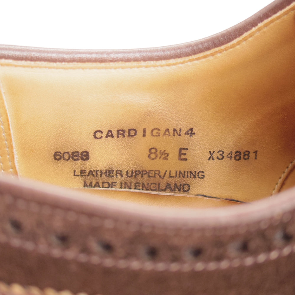 極上★クロケット&ジョーンズ 8.5E【現行定価10万円以上★ダイナイトソール/CARDIGAN 4】335ラスト/フルブローグ/コンビ仕様/濃茶★p394