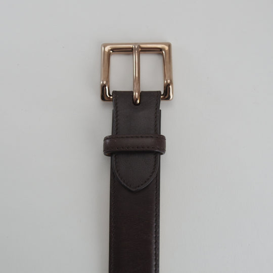 極美品★ジョンロブ 85㎝程度【現行定価10万円以上★ベルト/レザー/濃茶】メンズ/革/JOHN LOBB★o808