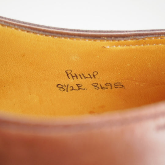 未使用★ジョンロブ 8.5E【デッドストック品★8695ラスト仕様のPHILIP/フィリップ】プレステージライン/カーフ/茶/JOHN LOBB★o272