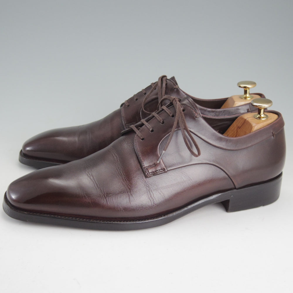 極上★(伊)エルメネジルド・ゼニア 7EE【貴重★グッドイヤーウェルテッド製法/Coutureライン】プレーントゥ/濃茶/Ermenegildo Zegna★p397