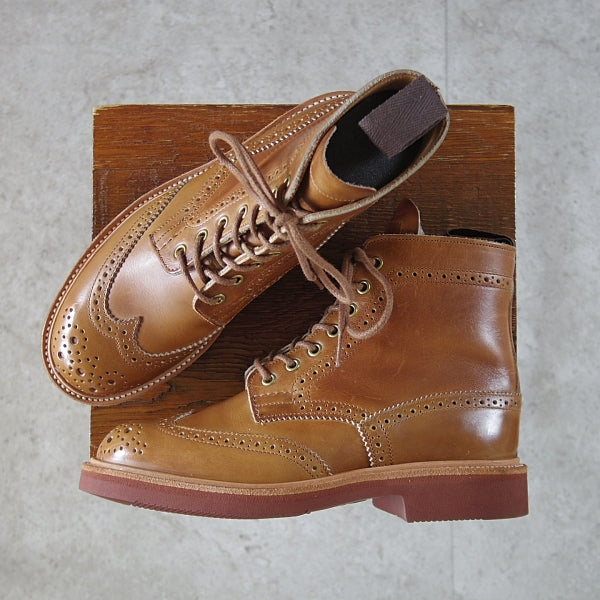 使用僅か★トリッカーズ(レディース) SIZE 5【定価￥143,000-★MALTON/モールトン】L2508/ブーツ/オイルドレザー/薄茶★n265