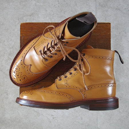 極上★トリッカーズ SIZE 5.5【現行定価￥143,000-★ダイナイトソール/MALTON/エイコンアンティーク】カントリーブーツ/茶/Tricker's★n266