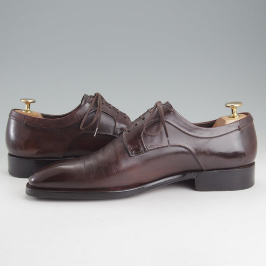 極上★(伊)エルメネジルド・ゼニア 7EE【貴重★グッドイヤーウェルテッド製法/Coutureライン】プレーントゥ/濃茶/Ermenegildo Zegna★p397