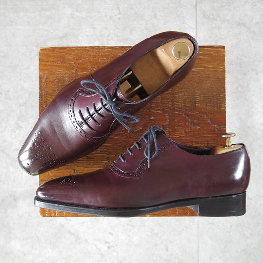 極上★(英)ガジアーノ&ガーリング 7E【現行定価20万円以上★HAYES/TG73ラスト】オックスフォードシューズ/赤茶/GAZIANO&GIRLING★o282