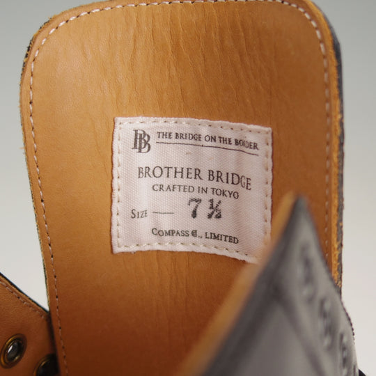 未使用★BROTHER BRIDGE/ブラザーブリッジ SIZE 7.5【定価￥60,500-★ALI/アリ/ダービーシューズ】カーフ/黒/メンズ★o814