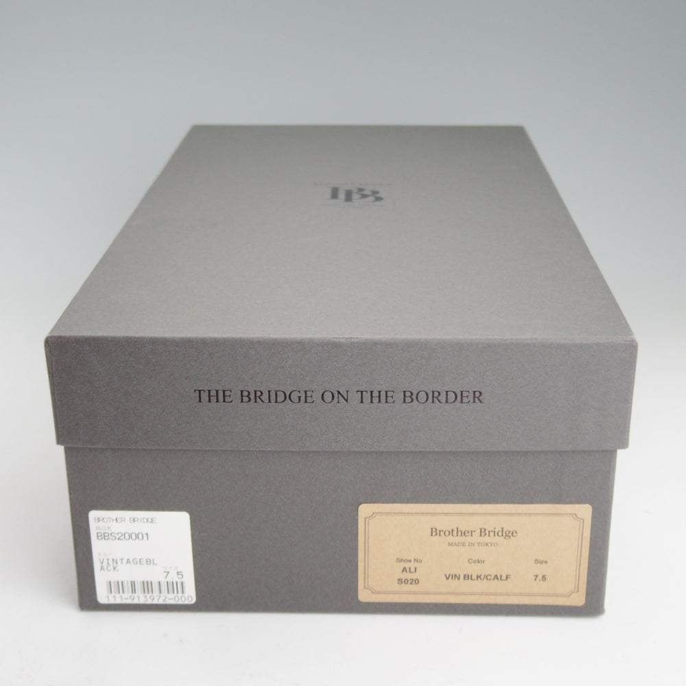 未使用★BROTHER BRIDGE/ブラザーブリッジ SIZE 7.5【定価￥60,500-★ALI/アリ/ダービーシューズ】カーフ/黒/メンズ★o814